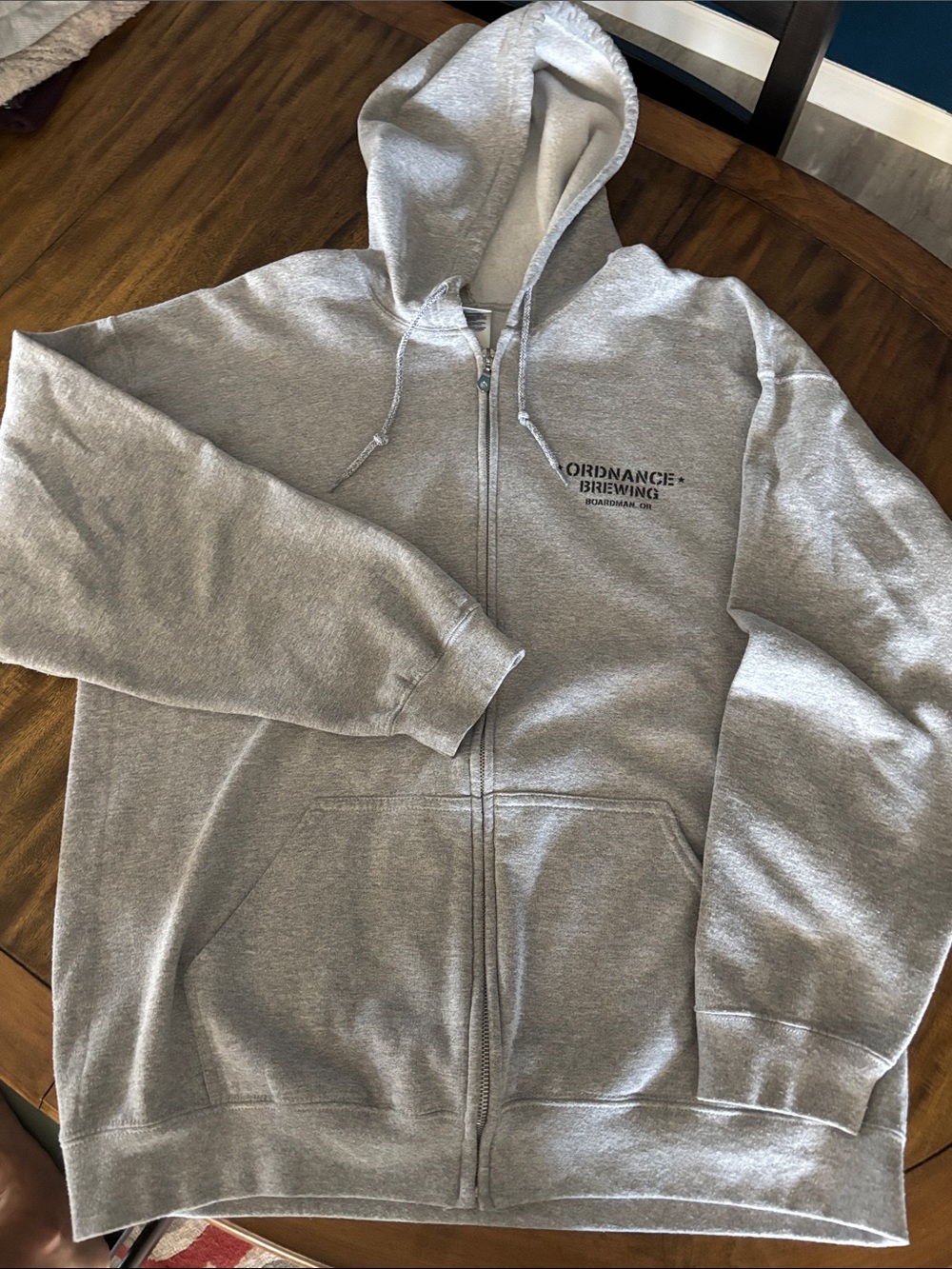 Gildan Light Gray Heavy Blend Full-Zip Hoodie mens XL - Picture 1 of 10